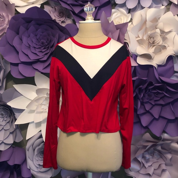 Red Long Sleeve Top - Picture 1 of 3